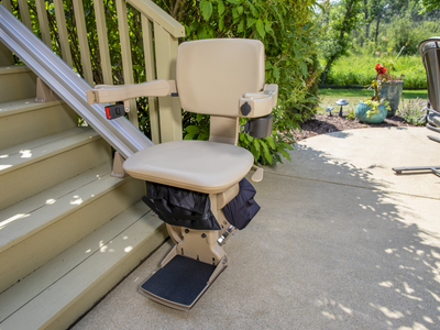 Outdoor stairlift installation example 1
