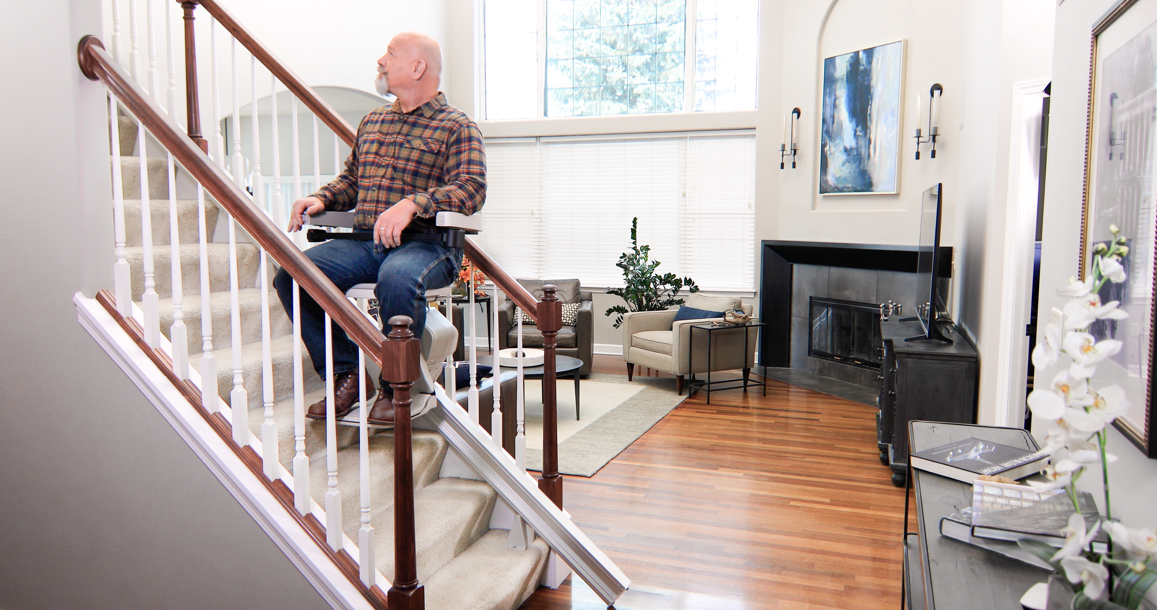 Straight stairlift installation example 1