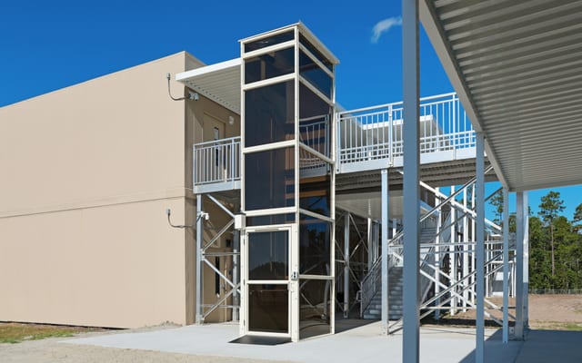 Harmar Highlander II with Enclosure Kit vertical platform lift